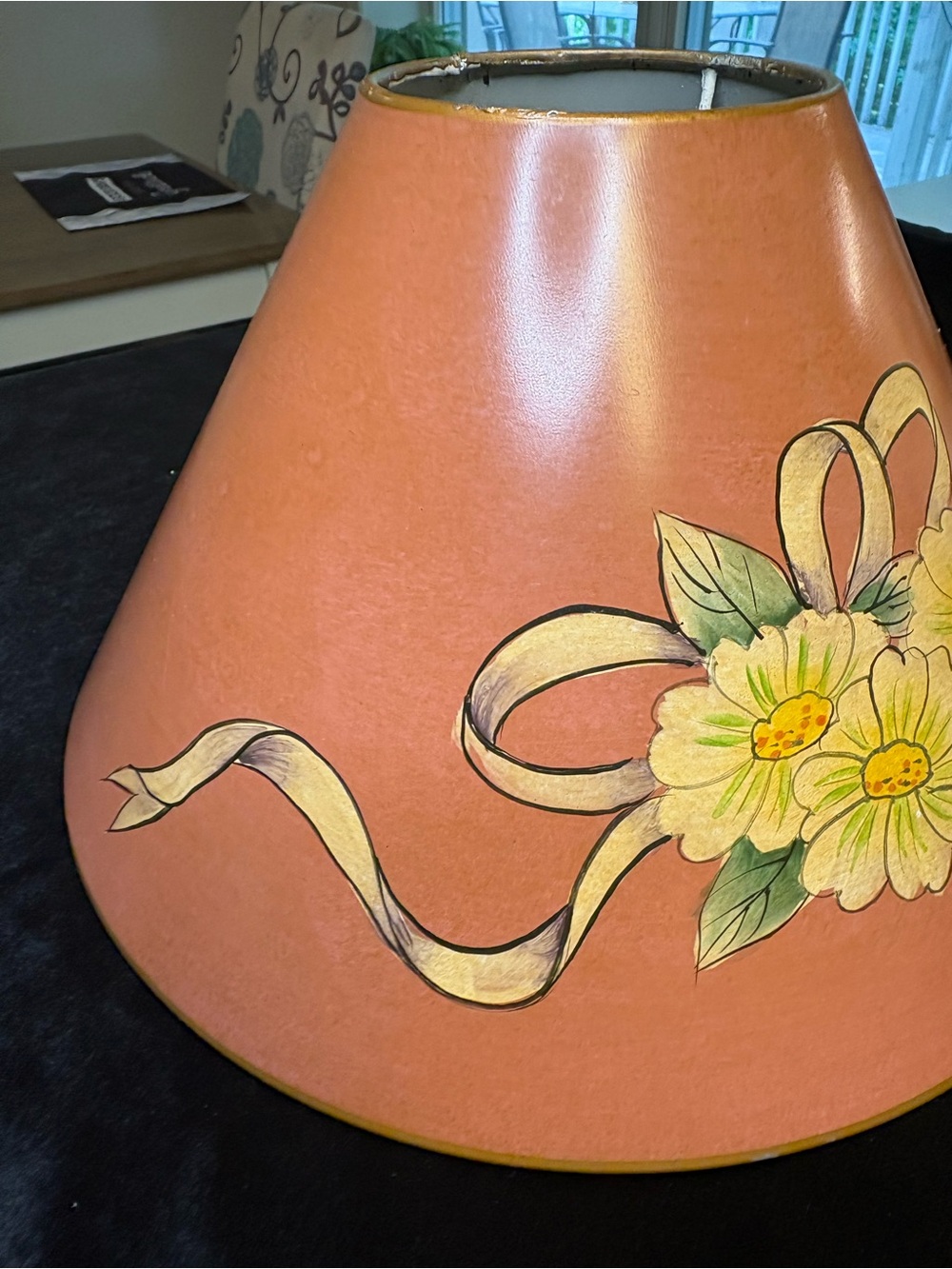 Vintage Tole Metal Lamp Shade - Picture 3 of 9